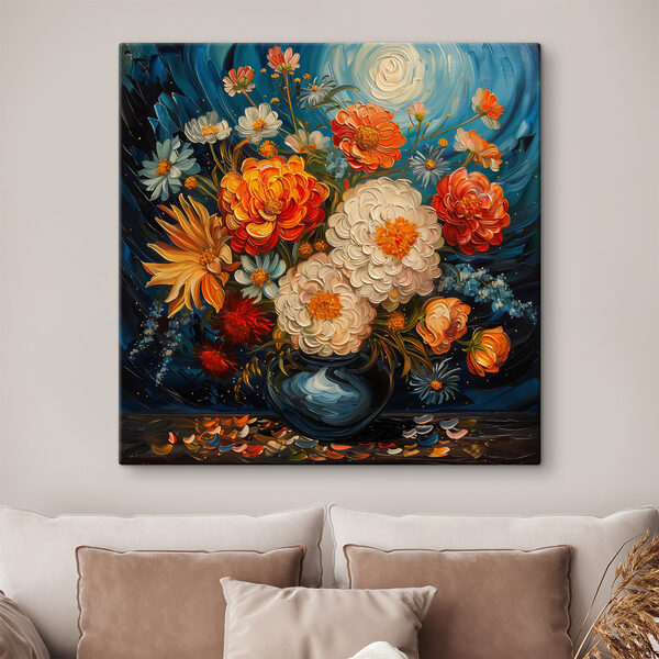 Pictura de flori într-o vază Tablouri Pictura de flori într-o vază