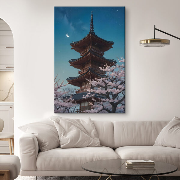 Pagoda cu flori de cireș Tablouri Pagoda cu flori de cireș