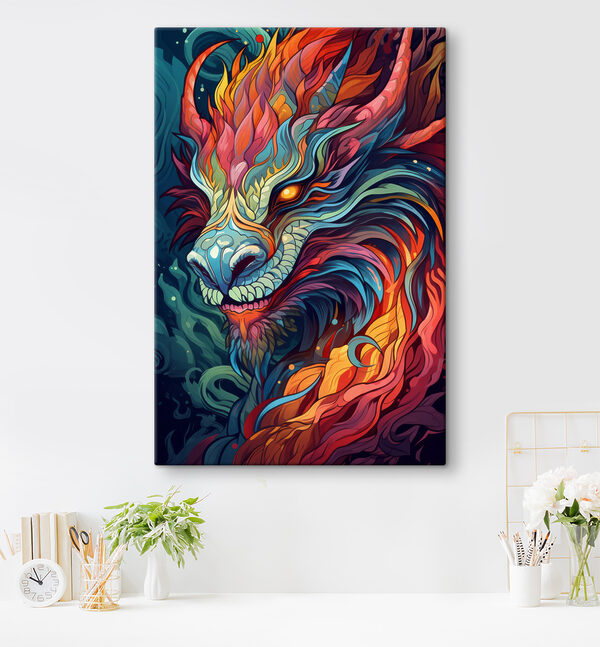 Arta colorată a unui dragon Tablouri Arta colorată a unui dragon