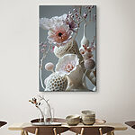 Tablouri Ethereal Bloom în Porcelain Harmony