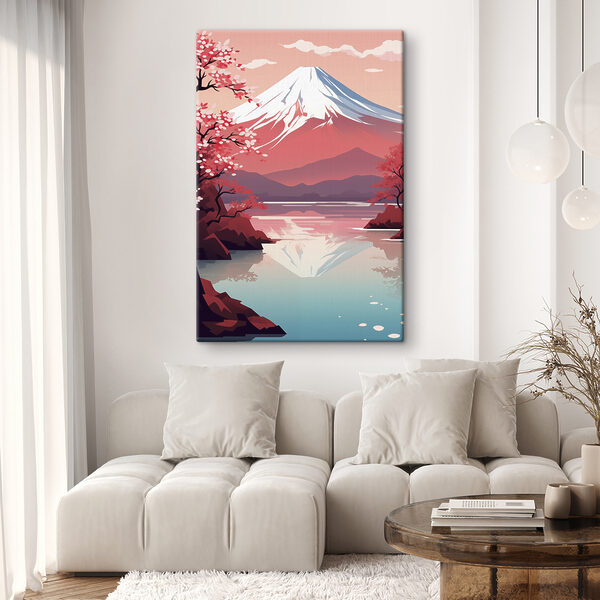 Tablouri Munte cu un lac și copaci