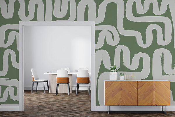 Fototapet Labirint cu linii albe