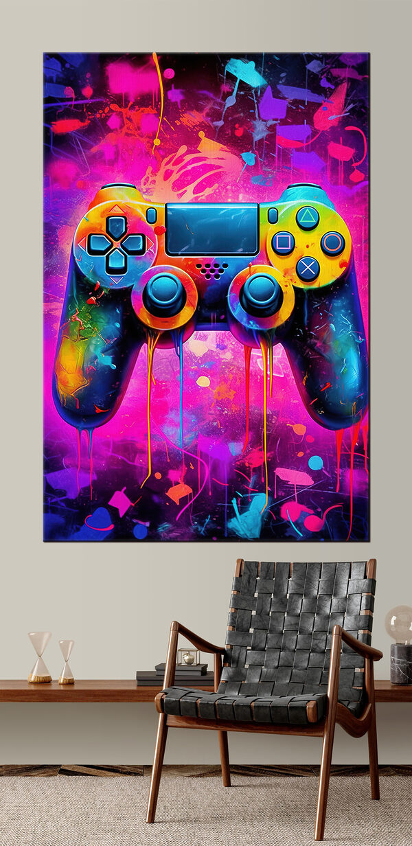 Controler colorat pentru jocuri video Tablouri Controler colorat pentru jocuri video