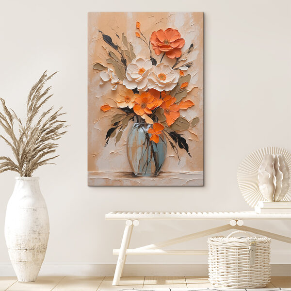 Pictura de flori într-o vază Tablouri Pictura de flori într-o vază