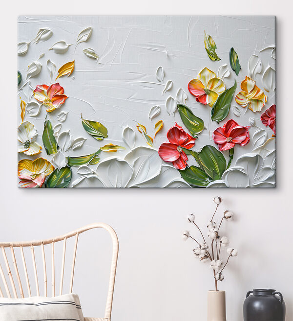 Pictura de flori și frunze Tablouri Pictura de flori și frunze