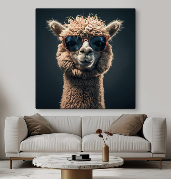 Llama poartă ochelari de soare Tablouri Llama poartă ochelari de soare