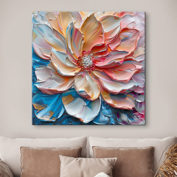 Bloom în vârtejuri de vopsea pastel Tablouri Bloom în vârtejuri de vopsea pastel