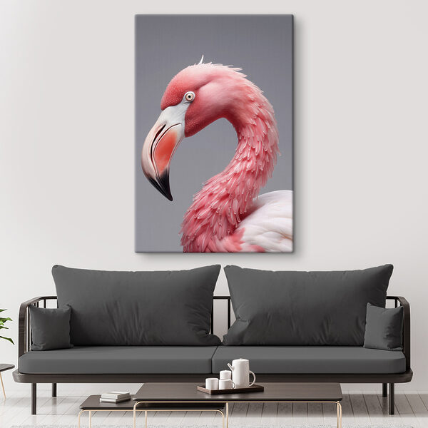 Portret elegant flamingo roz Tablouri Portret elegant flamingo roz