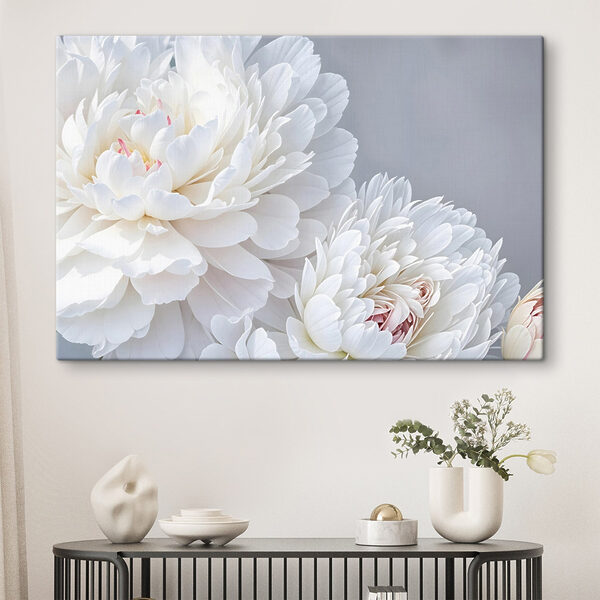 Inflorescențe albe în îmbrățișare delicată Tablouri Inflorescențe albe în îmbrățișare delicată