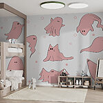 Fototapet Set de fantome roz