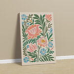 Tablouri Design floral colorat pe un fundal alb