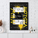 Tablouri Design grafic cu text galben