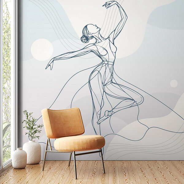 Desenul unei femei care dansează Fototapet Desenul unei femei care dansează