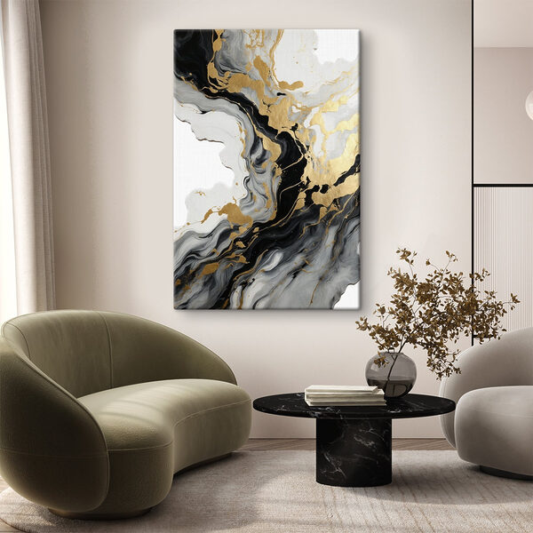 Artă abstractă în alb și negru Tablouri Artă abstractă în alb și negru
