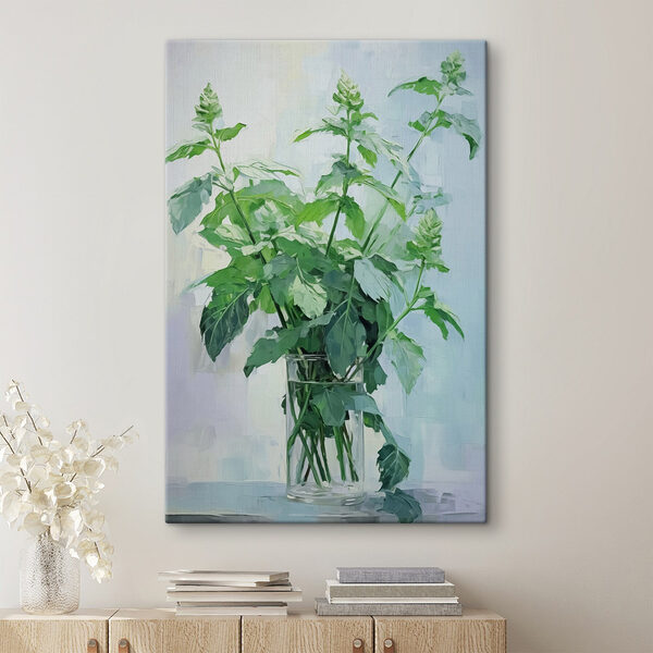 Plantă într-o vază de sticlă Tablouri Plantă într-o vază de sticlă