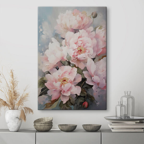 Pictura de flori roz Tablouri Pictura de flori roz