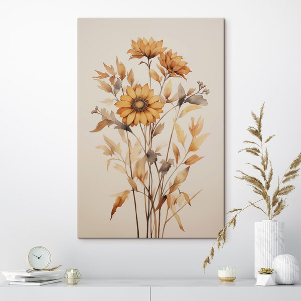Pictura unei floarea-soarelui Tablouri Pictura unei floarea-soarelui
