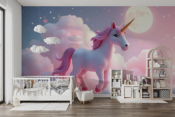 Unicorn în nori Fototapet Unicorn în nori