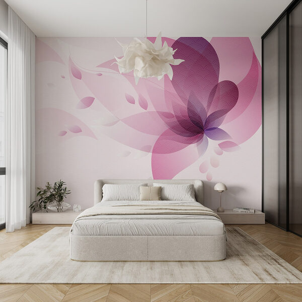 Floare roz și violet Fototapet Floare roz și violet