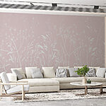 Fototapet Delicate flori pe fundal roz moale