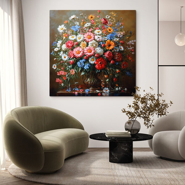 Pictura unui buchet de flori Tablouri Pictura unui buchet de flori