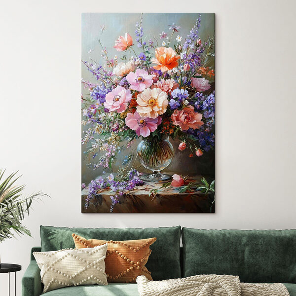 Pictura de flori într-o vază Tablouri Pictura de flori într-o vază