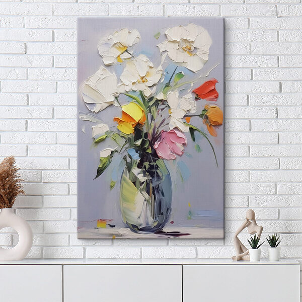 Pictura de flori într-o vază Tablouri Pictura de flori într-o vază