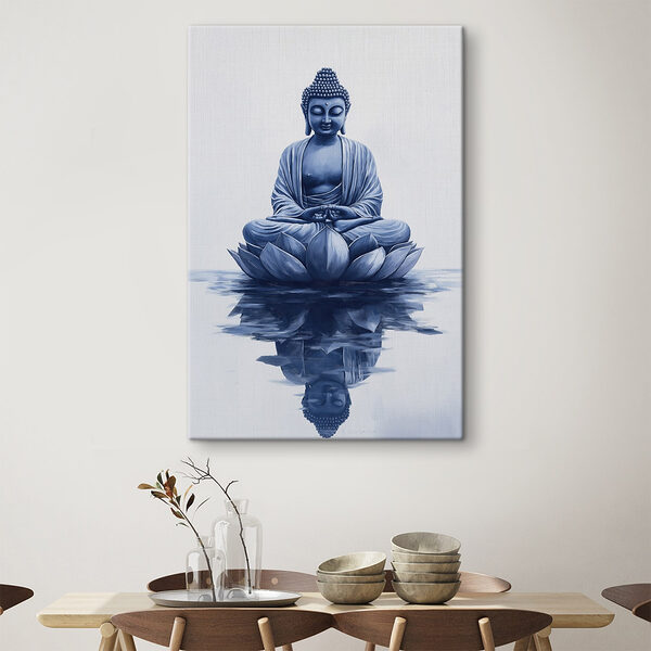 Statuia unei persoane care stă pe o floare de lotus Tablouri Statuia unei persoane care stă pe o floare de lotus