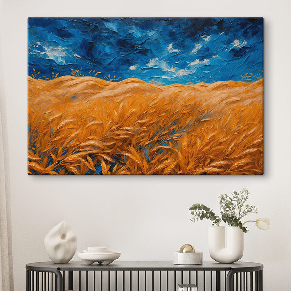 Pictura unui câmp de grâu Tablouri Pictura unui câmp de grâu