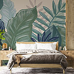 Fototapet Design vibrant cu frunze tropicale