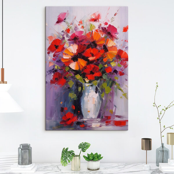 Pictura de flori într-o vază Tablouri Pictura de flori într-o vază