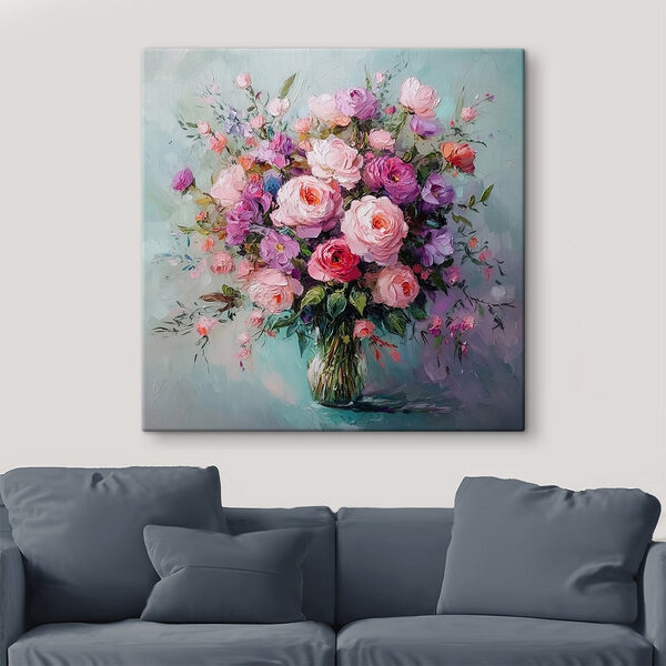 Pictura de flori într-o vază Tablouri Pictura de flori într-o vază