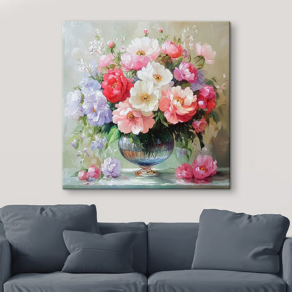 Pictura de flori într-o vază Tablouri Pictura de flori într-o vază