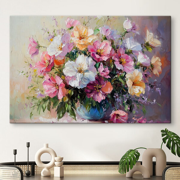Pictura de flori într-o vază Tablouri Pictura de flori într-o vază