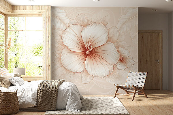 Design floral delicat cu nuanțe moi Fototapet Design floral delicat cu nuanțe moi
