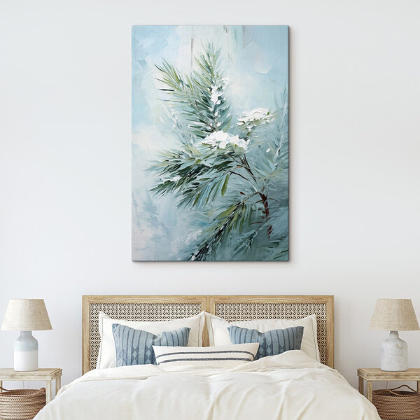 Pictura unei plante cu flori albe Tablouri Pictura unei plante cu flori albe