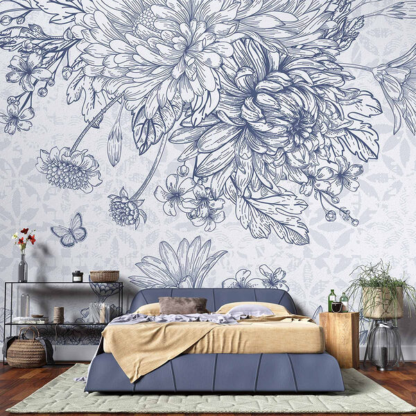 Eleganță florală în tonuri delicate Fototapet Eleganță florală în tonuri delicate