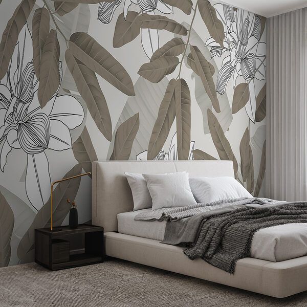 Eleganță naturală în design monocrom Fototapet Eleganță naturală în design monocrom
