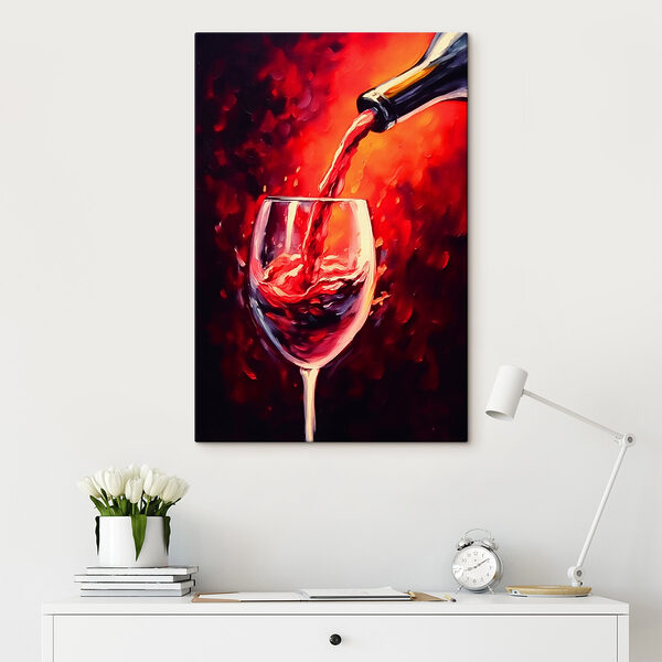 Vin turnat într-un pahar Tablouri Vin turnat într-un pahar