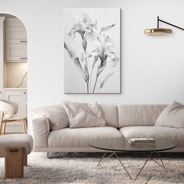 Floare delicată în eleganță monocromă Tablouri Floare delicată în eleganță monocromă