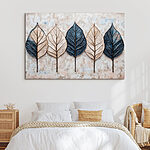 Tablouri Rând de frunze pe o suprafață de marmură