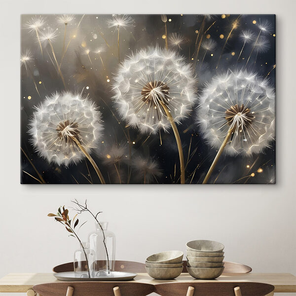 Păpădii delicate în lumină blândă Tablouri Păpădii delicate în lumină blândă