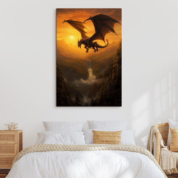 Dragon zboară peste o vale Tablouri Dragon zboară peste o vale
