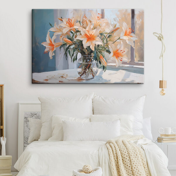 Tablouri Vază de flori pe o masă