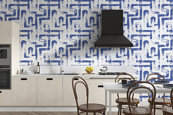 Fototapet Model albastru și alb