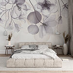 Fototapet Design floral elegant în tonuri discrete
