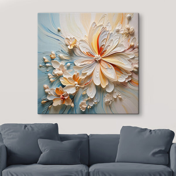 Lucrări de artă florală delicată în nuanțe moi Tablouri Lucrări de artă florală delicată în nuanțe moi