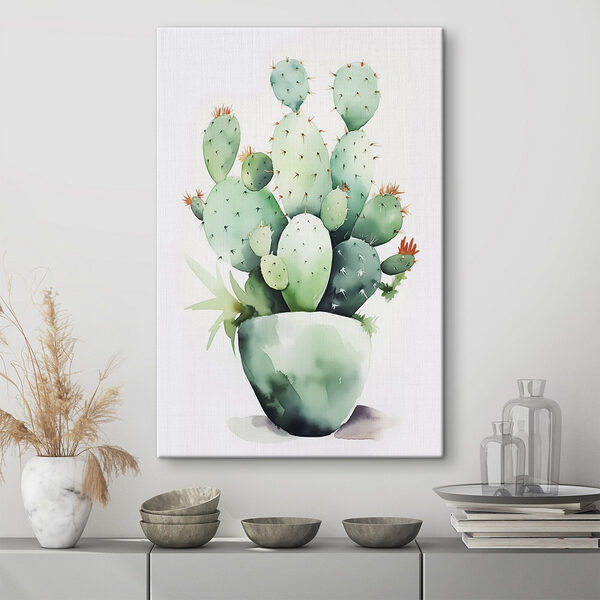 Acuarelă a unui cactus Tablouri Acuarelă a unui cactus