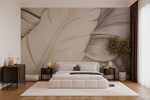 Fototapet Modele de pene moi, delicate, împletite