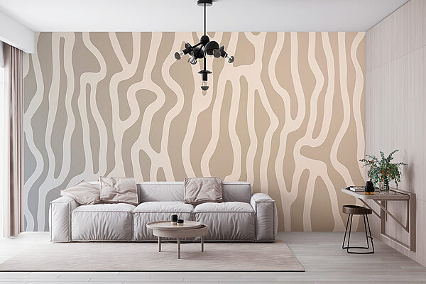 Liniile abstracte creează modele curgătoare Fototapet Liniile abstracte creează modele curgătoare